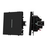 Механизм выключателя одноклавишный проходной LED SWT-NOBE-MKP1-SFPL-L-BK (230V, 10A) (Arlight, -)