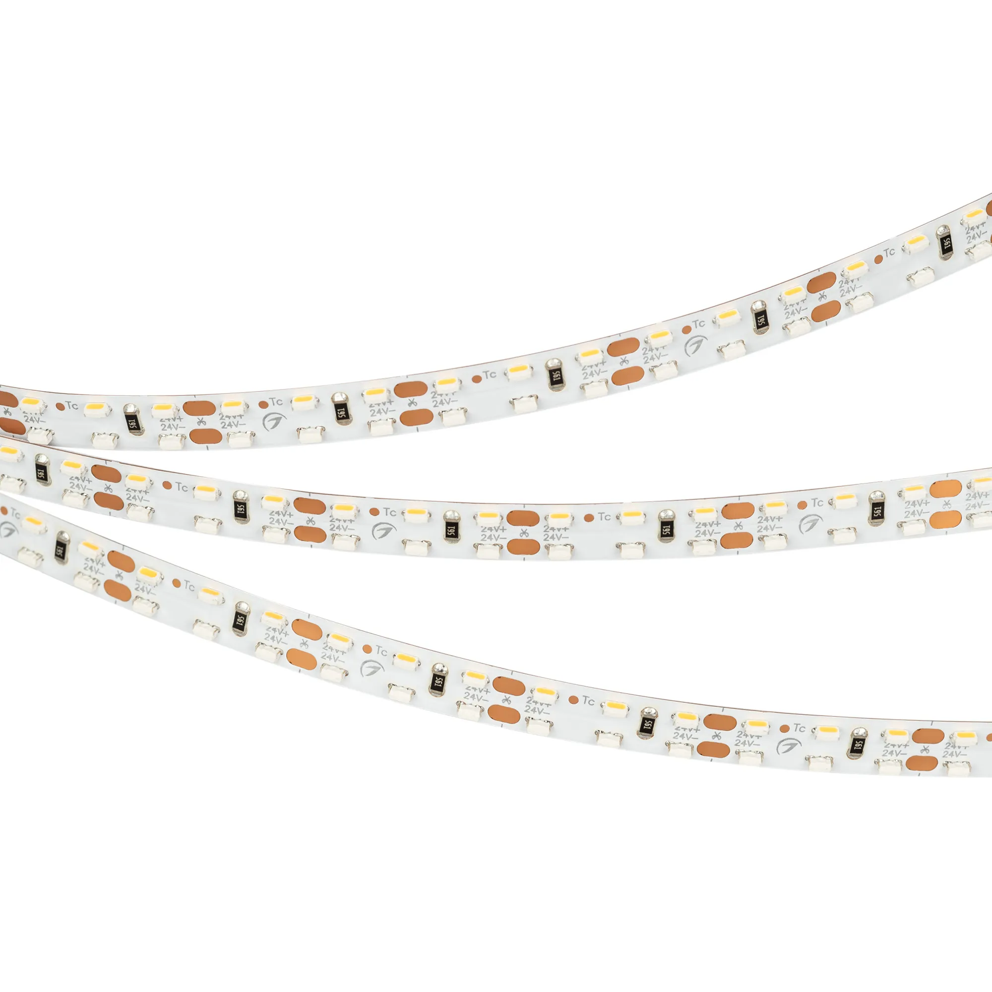 Лента светодиодная RS 2-5000 24V Warm3000 2x2 8mm (3014, 240 LED/m, LUX) (Arlight, 14.4 Вт/м, IP20) - изображение товара