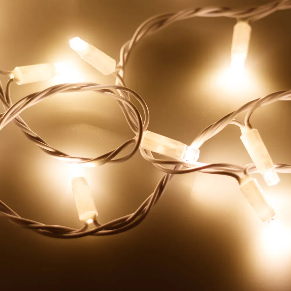 Светодиодная гирлянда ARD-STRING-CLASSIC-10000-WHITE-100LED-STD WARM (230V, 7W) (Ardecoled, IP65) - изображение товара