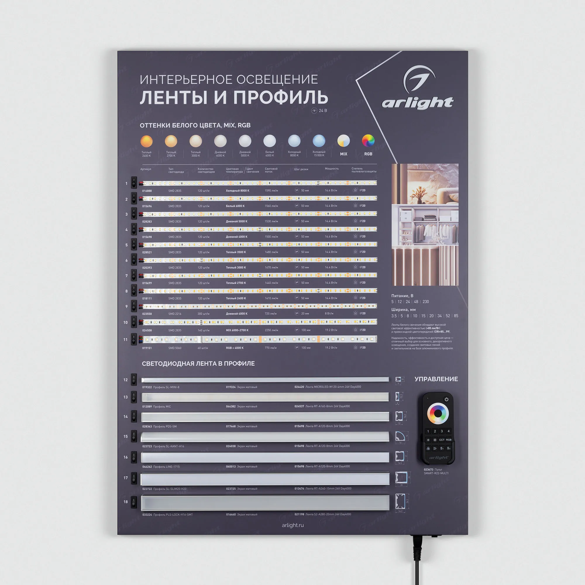 Стенд Ленты и Профиль ARL-COMBO-01-830х600mm (230V) (Arlight, -) - изображение товара