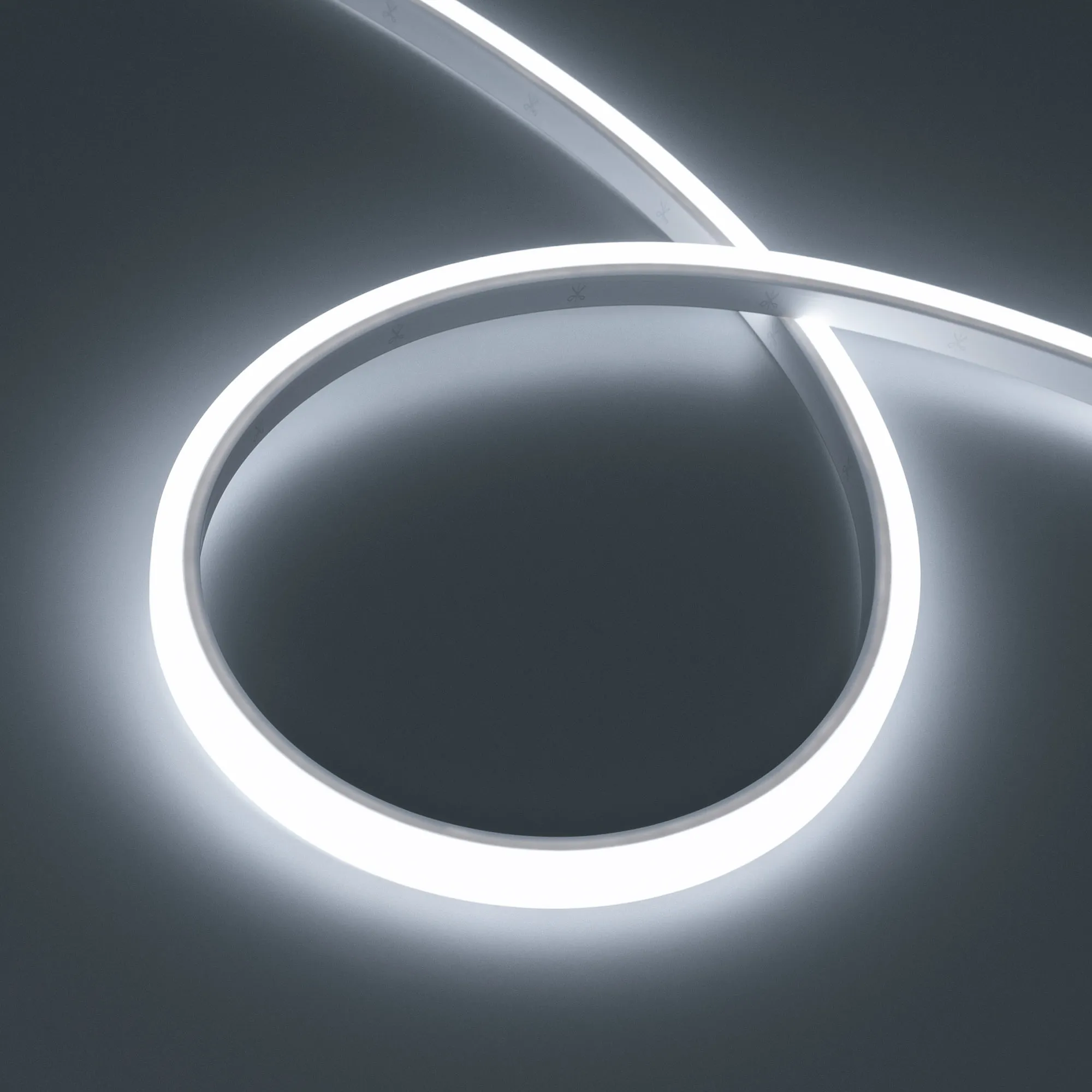 Лента герметичная WAVE-TOP-PU-A144-10x10mm 24V White5700 (5 W/m, IP68, 5m, wire x2) (Arlight, Вывод боковой, 3 года) - изображение товара