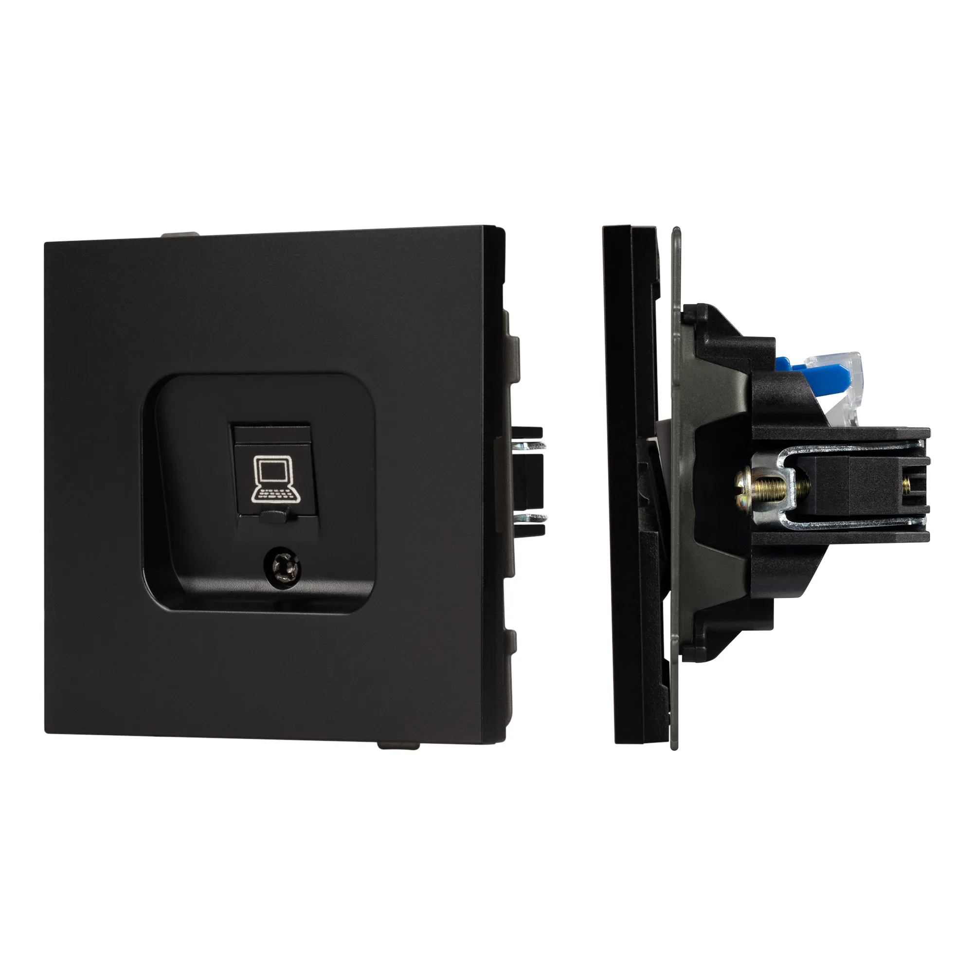 Механизм компьютерной розетки SCT-TENDO-MPC1-PL-BK (RJ-45, CAT6) (Arlight, -)