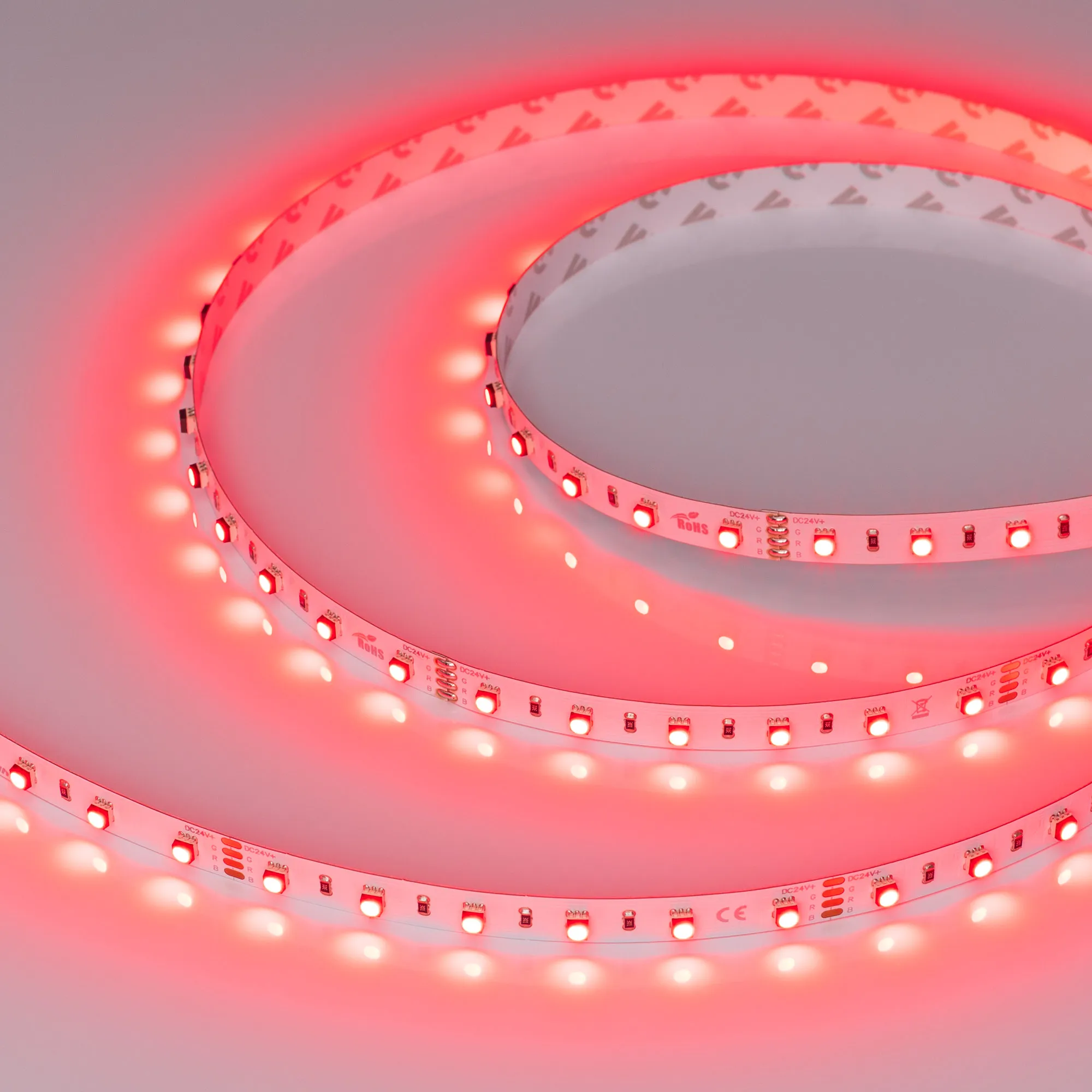 Лента светодиодная MINI-F60-10mm 24V RGB (14.4 W/m, IP20, 3535, 5m) (Arlight, Открытый) - изображение товара