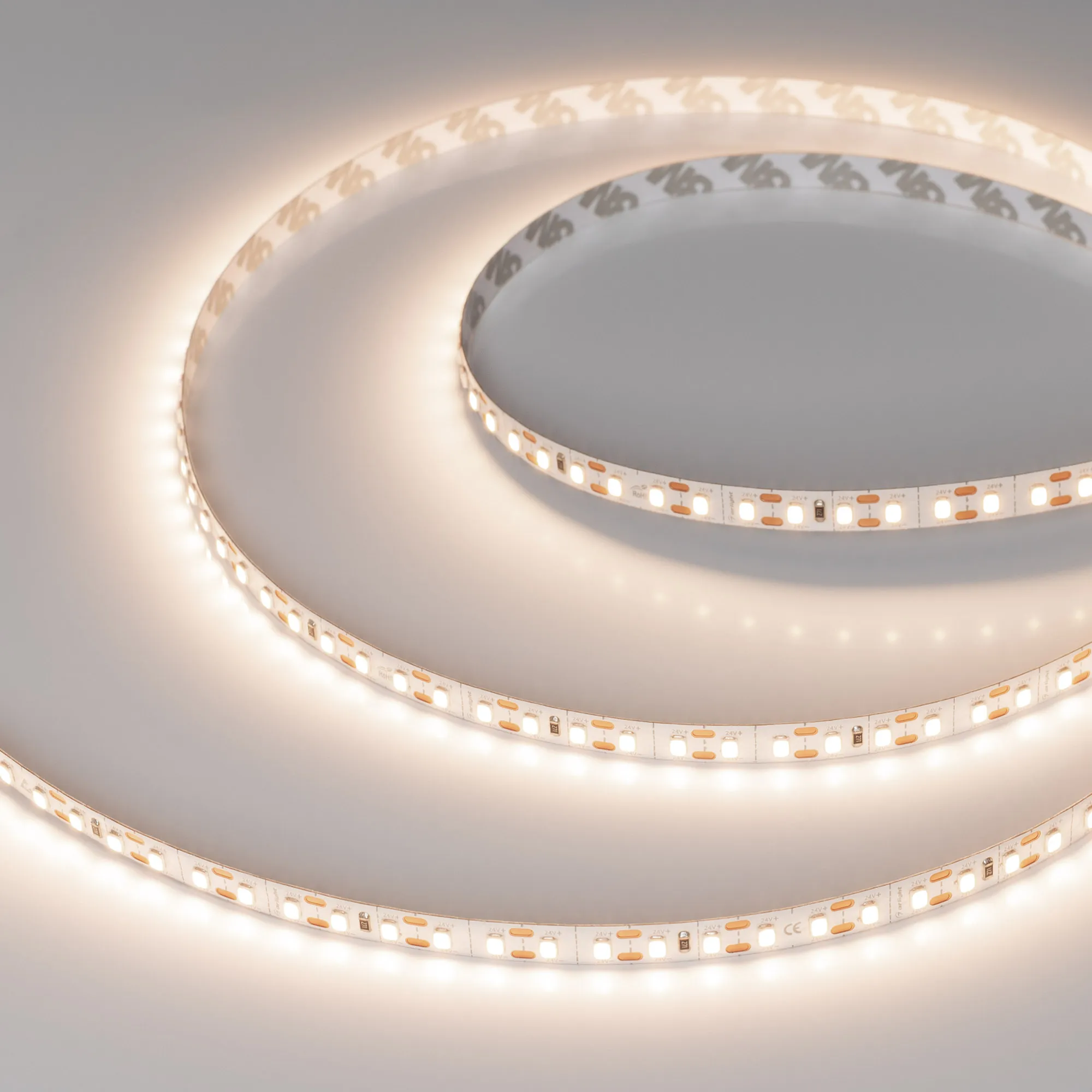 Лента FC-A120-8mm 24V Warm3500-CX1 (5 W/m, IP20, 5m) (Arlight, резка 1 светодиод) - изображение товара